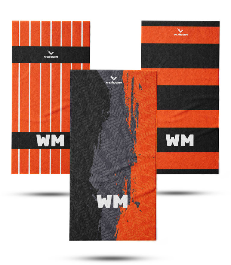 Custom printed sports towels UK sublimated team towels