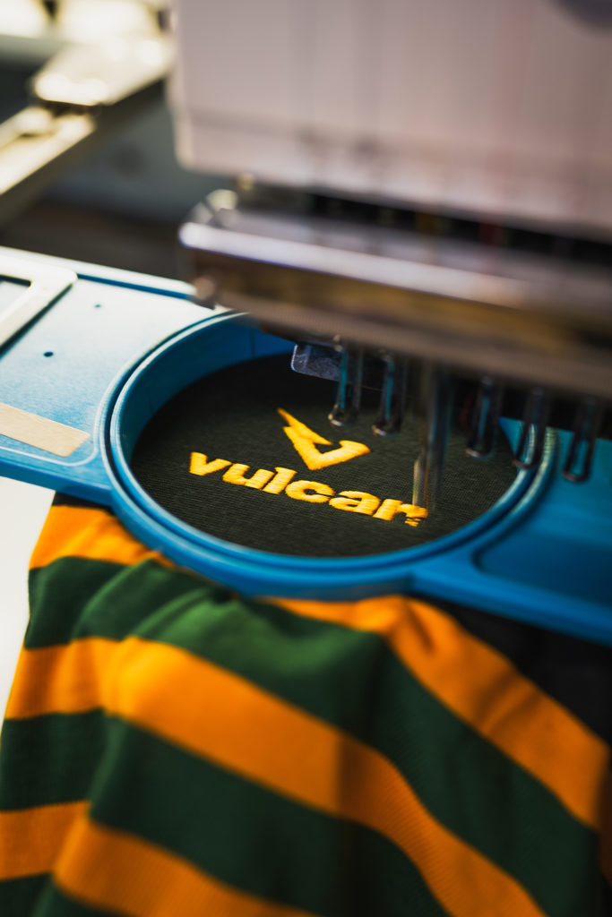 Vulcan Logo Embroidery