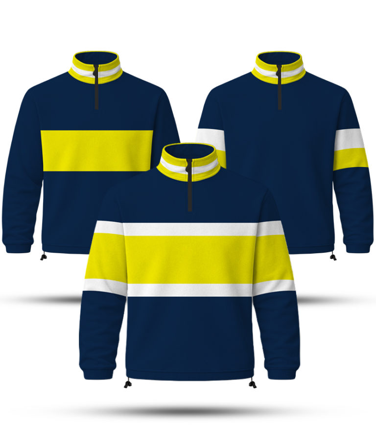 Custom retro 1/4 zip fleece UK rugby style