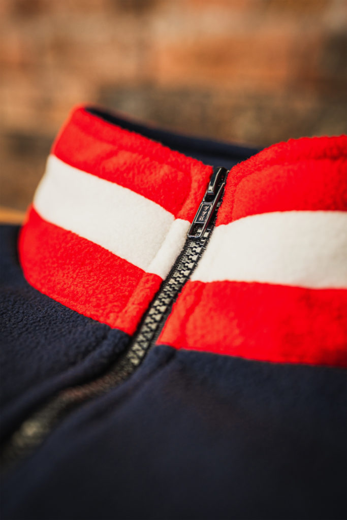 Leek Retro Quarter Zip Collar Detail 1