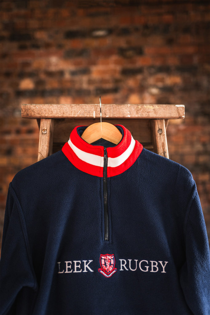 Leek Retro Quarter Zip Top Half View